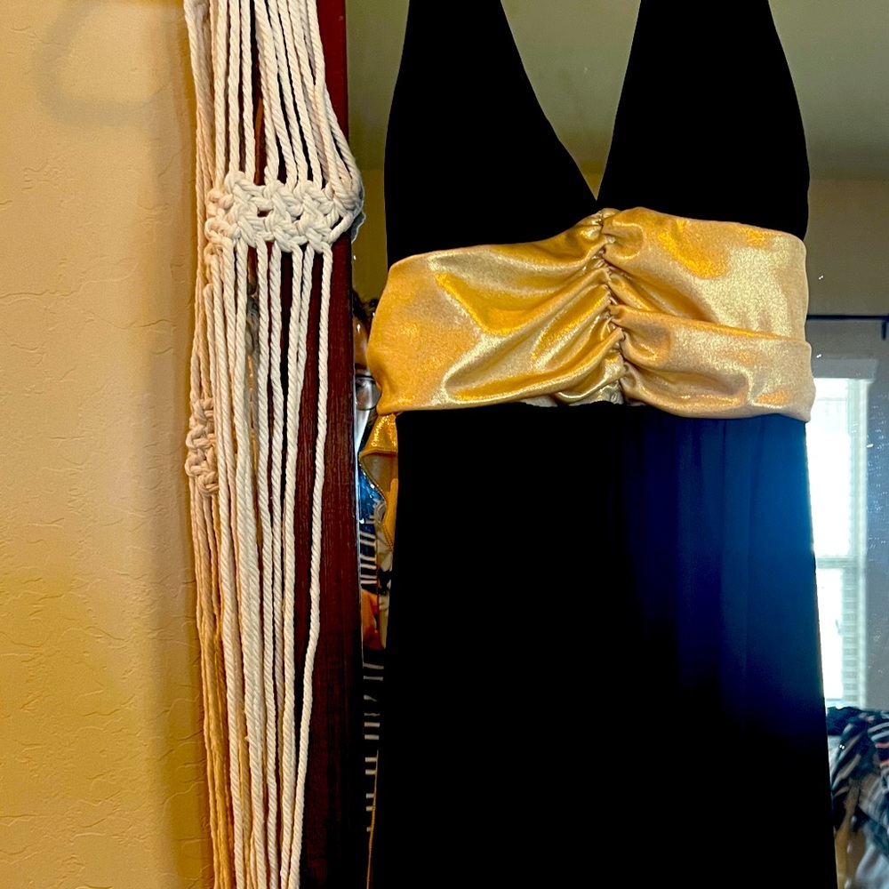 Black with gold accent